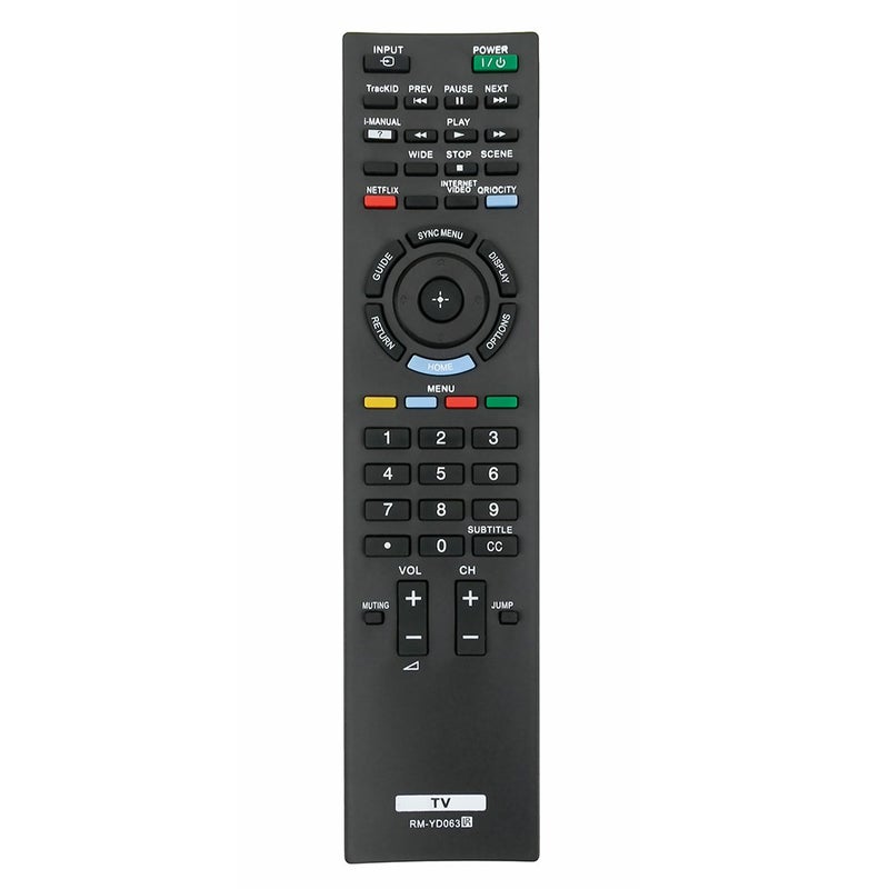 ZdalaMit RM-YD063 Replaced Remote fit for Sony TV KDL-32EX520 KDL-32EX521 KDL-32EX523 KDL-40EX520 KDL-40EX521 KDL-40EX523 KDL-40EX620 KDL-40EX621 KDL-46EX520 KDL-46EX521 KDL-46EX523 KDL-46EX620 KDL-46EX621 - Image 1